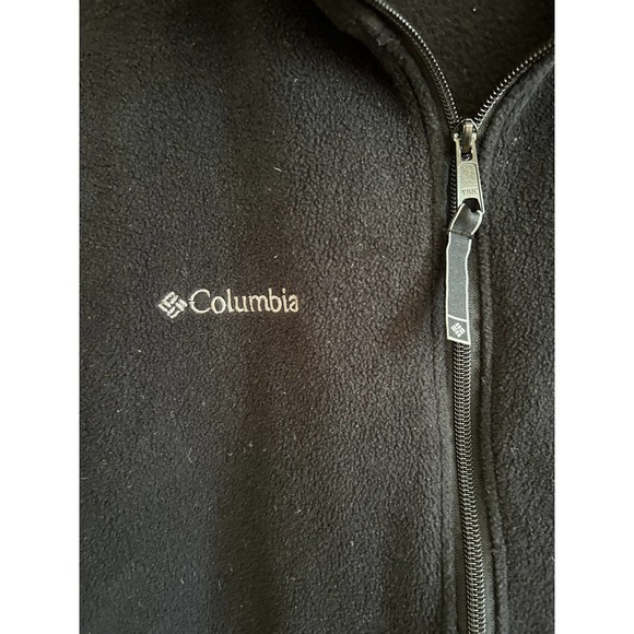 Columbia Black Fleece Vest Men’s Medium / Women’s Large Mock Neck Full Zip - Picture 5 of 6